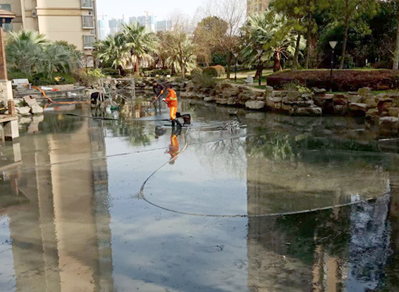 进贤景观池淤泥清理